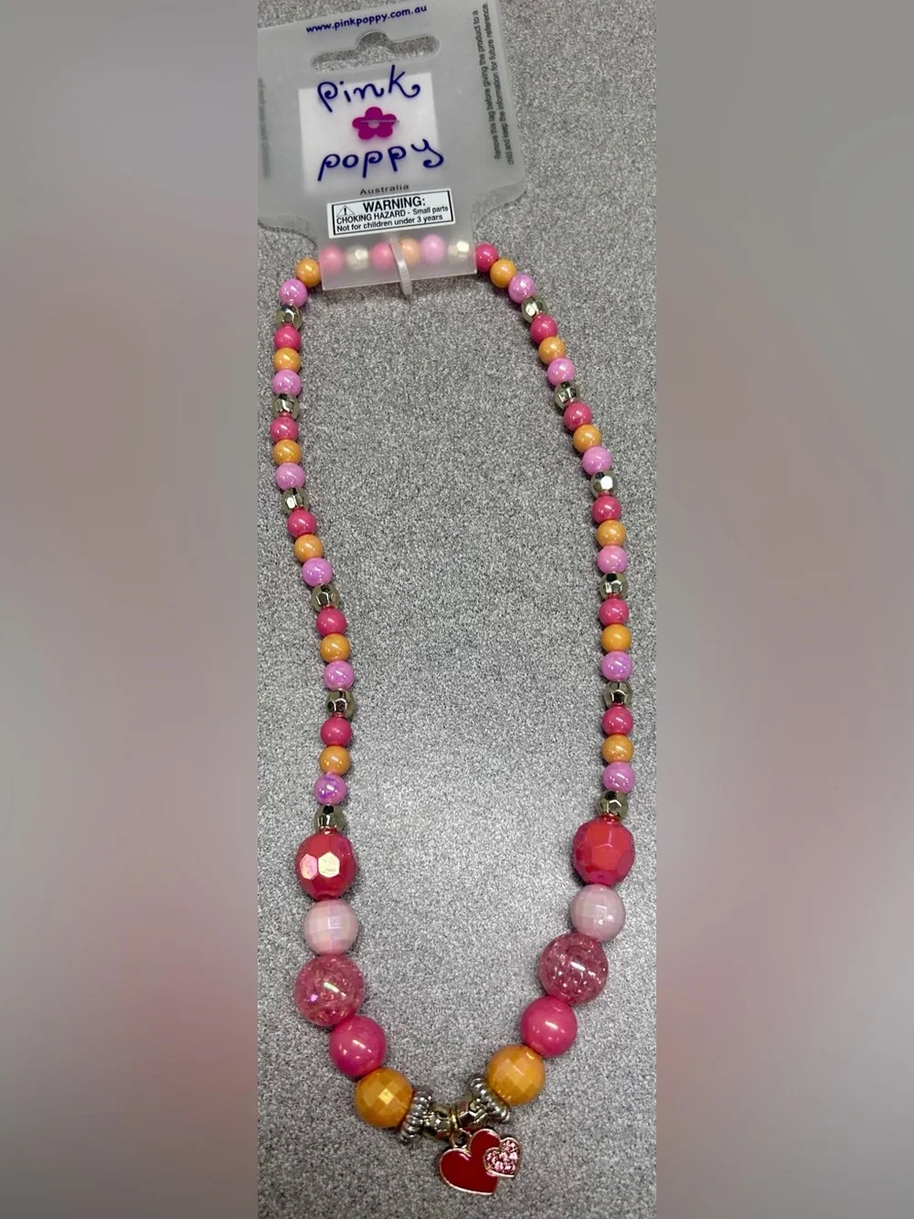Pink Poppy Unicorn Love Necklace